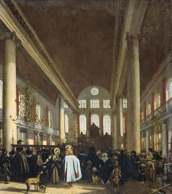 Emanuel De Witte Innenansicht der Portugiesischen Synagoge in Amsterdam